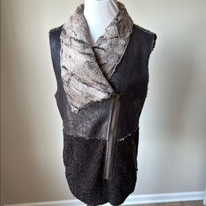 DENA Faux Lamb Moto Vest